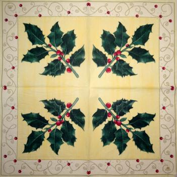 211 Weihnachten Blumen - 3-lagig - CS